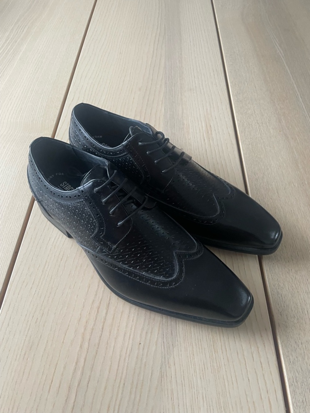 Stacy Adams Asher Wingtip Lace Up oxfords in black 8.5 men’s black dress shoes